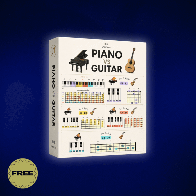PIANO vs GUITAR – Biểu Đồ Đối Chiếu Quãng Âm